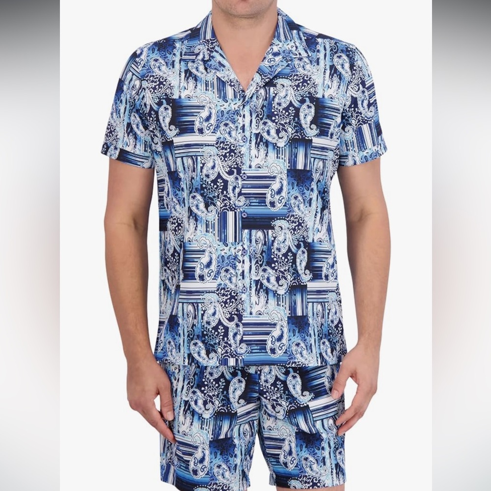 Robert Graham Men's Makua Short-Sleeve Button-Down Shirt Size S  NWT $198